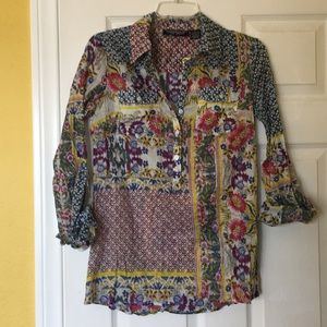 New! Boho Floral Blouse